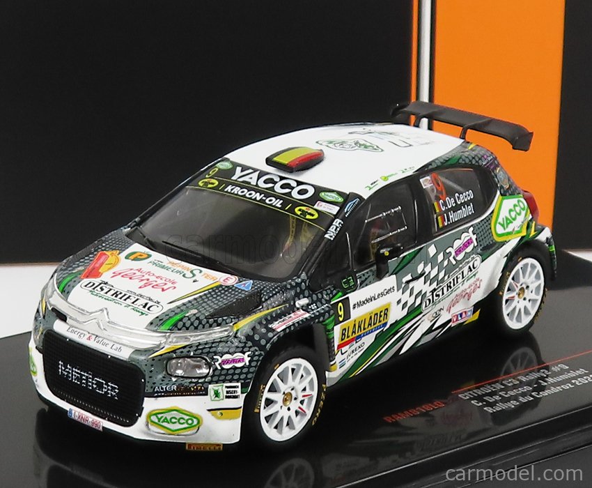 PRE-ORD3R IXO Models Modeliukas 1/43 2021 Citroen C3 Rally 2 #9 C. de Cecco/J. Humblet Rally Du Condroz Huy...