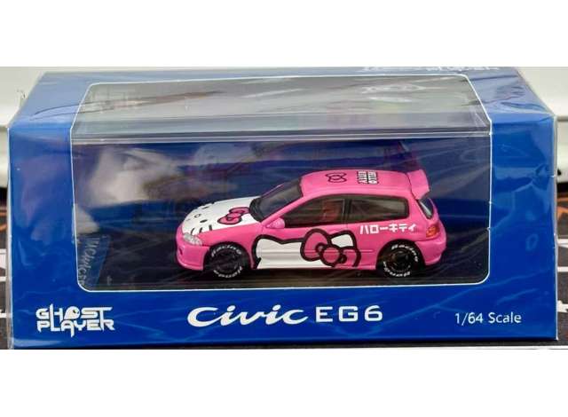 PRE-ORD3R Street Weapon Modeliukas 1/64 Honda Civic EG6 *Hello Kitty*, pink