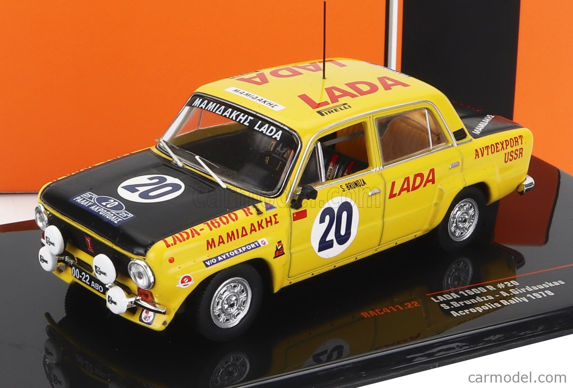 PRE-ORD3R IXO Models Modeliukas 1/43 1978 Lada 1600 #20 Rallye Acropolis S. Brundza/ A. Girdauskas