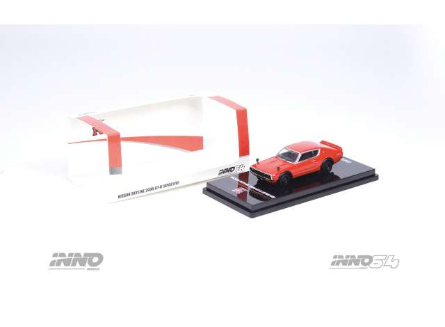 PRE-ORD3R Inno64 Modeliukas 1/64 Nissan Skyline 2000 GT-R (KPGC110), red