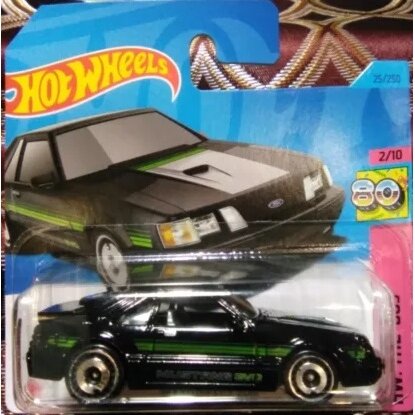 Hot Wheels Mainline Modeliukas 84 Ford Mustang SVO black (yra Sandėlyje)