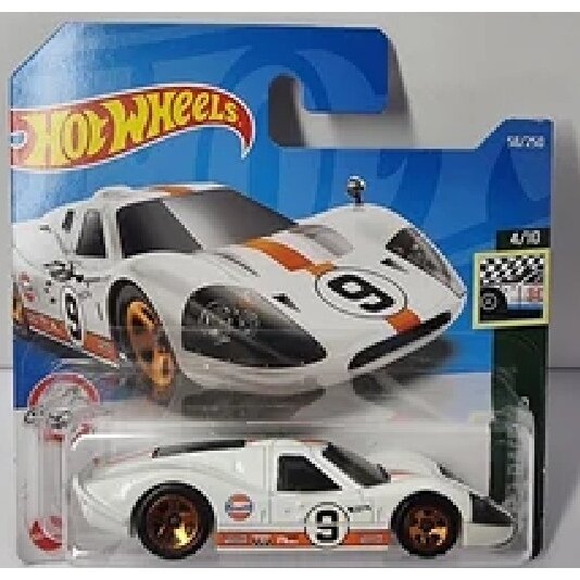 SU KAINOŽENKLIU!!! Hot Wheels Mainline Modeliukas 67 Ford GT40 Mk.IV white Gulf (yra Sandėlyje)