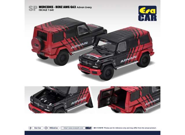 Era Car Modeliukas SP Mercedes Benz G63 AMG 6X6 *Advan Livery*, black/red