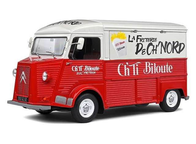 PRE-ORD3R Solido Modeliukas 1969 Citroen Type HY Friterie CH'TI Biloute, brown/white