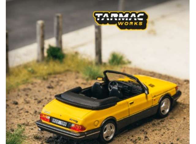 PRE-ORD3R Tarmac Modeliukas 1/64 Saab 900 Turbo Convertible, yellow