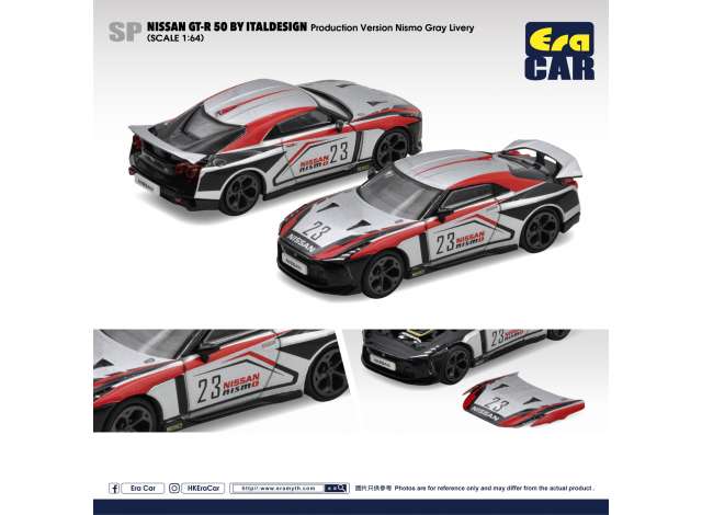 Era Car Modeliukas Nissan GT-R50 #23 By Italdesign Production Version, nismo grey livery