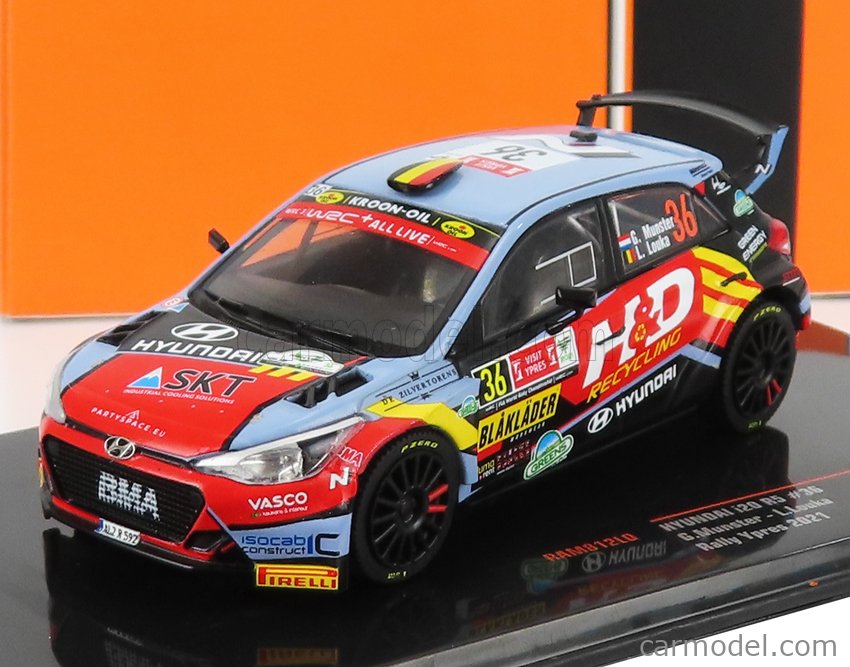 PRE-ORD3R IXO Models Modeliukas 1/43 2021 Hyundai i20 N Rally 2 #36 G.Munster/L.Louka Rally WM Rally Ypres, various