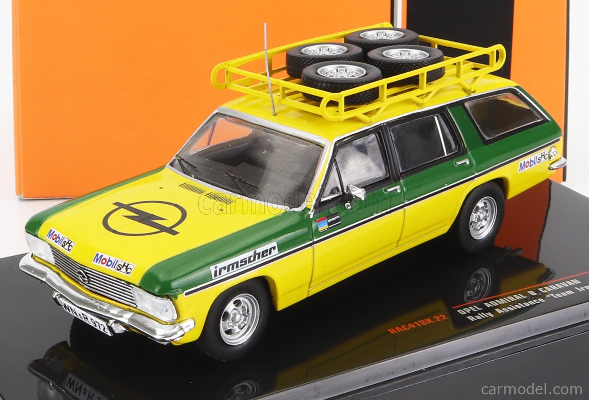 PRE-ORD3R IXO Models Modeliukas 1/43 Opel Admiral B Caravan Team-Irmscher, yellow/green