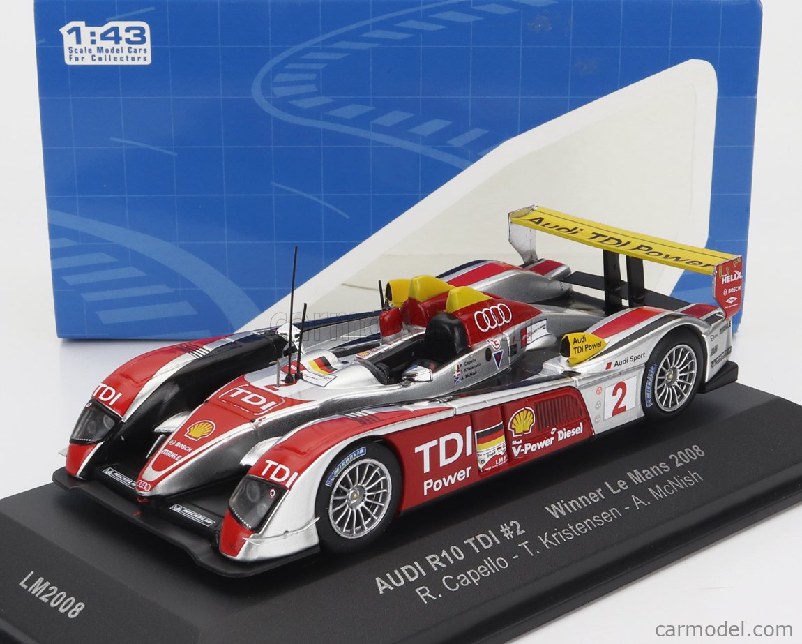 PRE-ORD3R IXO Models Modeliukas Audi R10 Audi Sport Team Joest #3 LMP1 4th Le Mans 2008 Luhr/Premat/Rockenfeller