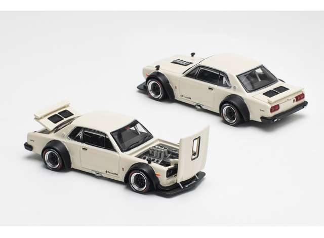 Pop Race Modeliukas 1/64 Skyline GT-R V8 Drift *Hakosuka*, white (yra Sandėlyje)