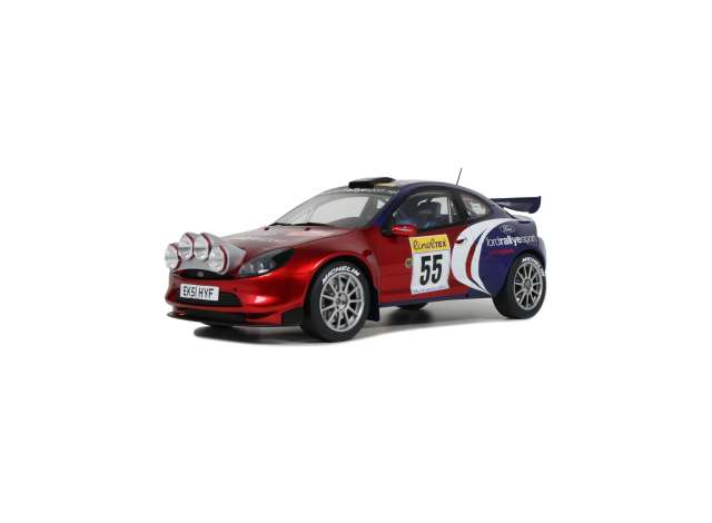 PRE-ORD3R OttO Miniatures Modeliukas 1/18 2002 Ford Puma Super 1600 Red Duval Rally Monte Carlo *Resin series*, red/blue