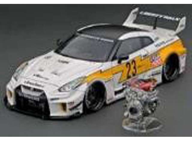 PRE-ORD3R Solido Modeliukas 1/43 2019 Nissan GTR35 Liberty Walk Silhouette #23, white