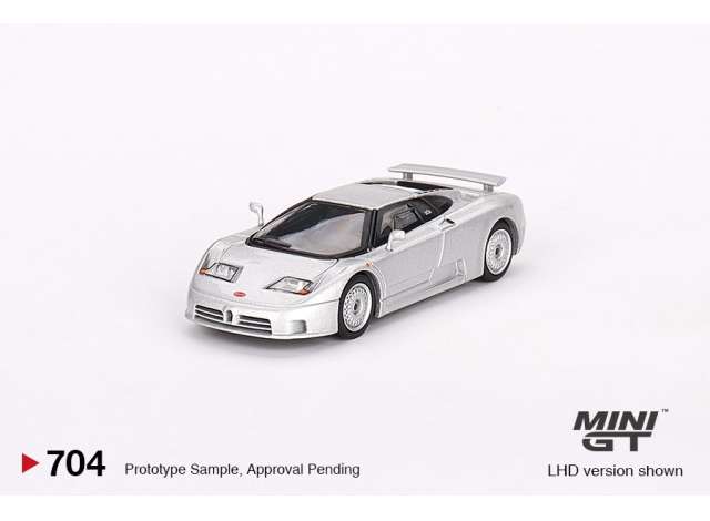 PRE-ORD3R Mini GT Modeliukas 1/64 1995 Bugatti EB110 GT, grey-silver