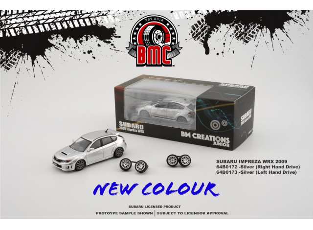 BM Creations Modeliukas 2009 Subaru Impreza WRX, silver left hand drive
