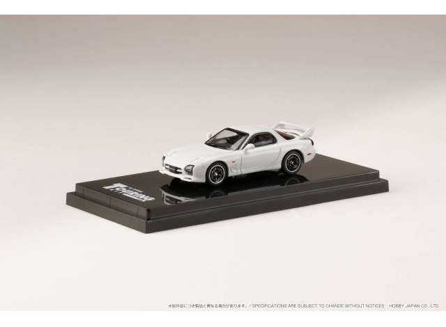 PRE-ORD3R Hobby Japan Modeliukas Efini RX-7 FD3S (A-Spec) GT Wing Mazda Speed Closed Headlights, pure white