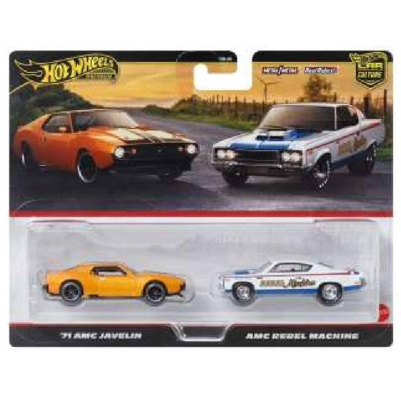 Hot Wheels Premium 2-pack Modeliukas 1971 AMC Javelin & AMC Rebel Machine (yra Sandėlyje)