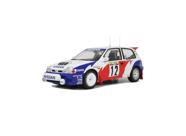PRE-ORD3R OttO Miniatures Modeliukas 1:18 1992 Nissan Suny GTI-R White - Tommi Makinen Rallye Monte Carlo