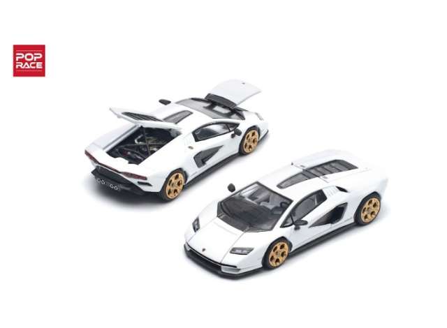 PRE-ORD3R Pop Race Modeliukas 1/64 Lamborghini Countach LPI 800-4, bianco siderale