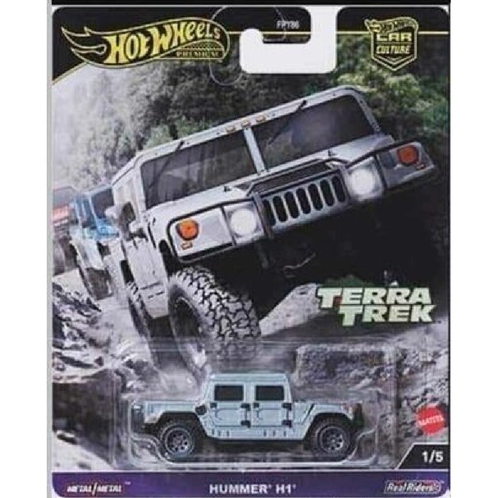 Hot Wheels Premium Terra Track Modeliukas Hummer H1, blue/white (yra Sandėlyje)