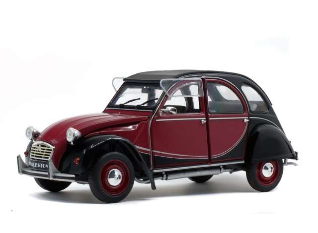 PRE-ORD3R Solido Modeliukas 1/18 Citroen 2CV Charleston, black/burgundy