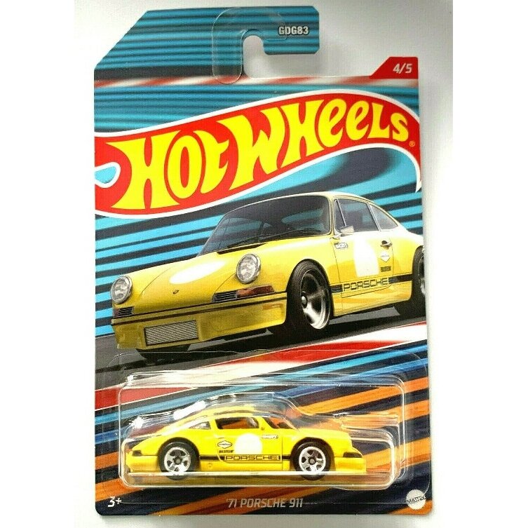 Hot Wheels Mainline Modeliukas 71 Porsche 911 Yellow (yra Sandėlyje)