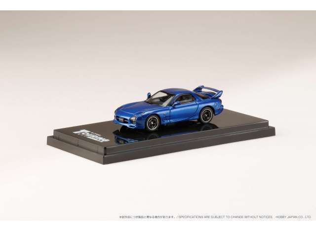 PRE-ORD3R Hobby Japan Modeliukas Efini RX-7 FD3S (A-Spec) GT Wing Mazda Speed Closed Headlights, innocent blue mica