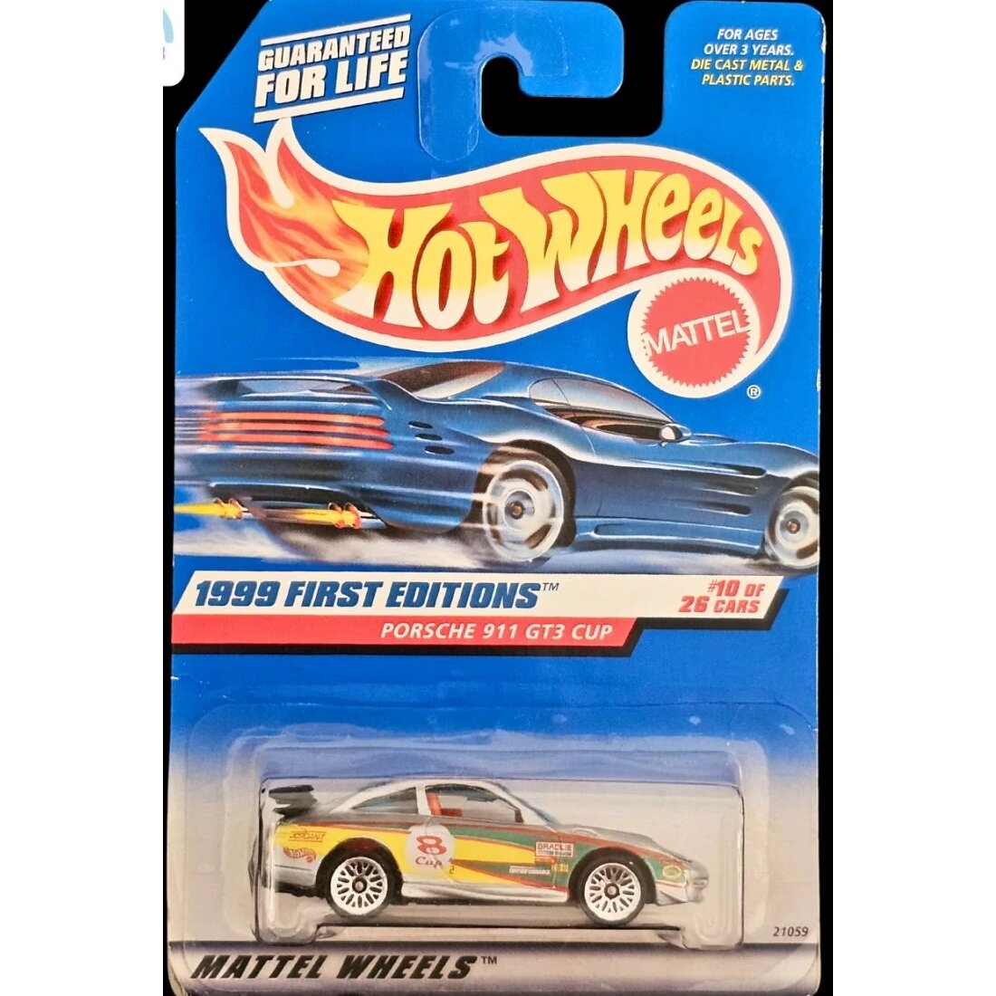 Hot Wheels Mainline 1999 First Editions Modeliukas Porsche 911 GT3 CUP