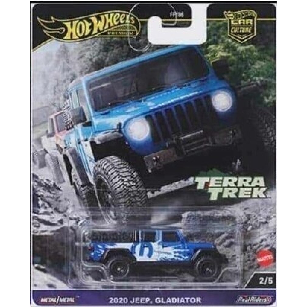 Hot Wheels Premium Terra Track Modeliukas Jeep Gladiator, grey (yra Sandėlyje)