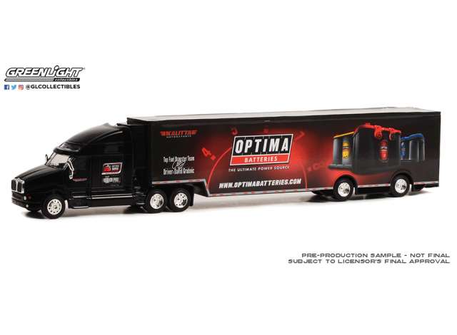 PRE-ORD3R GreenLight Modeliukas Kenworth T2000 OPTIMA Batteries *The Ultimate Power Source* Transporter