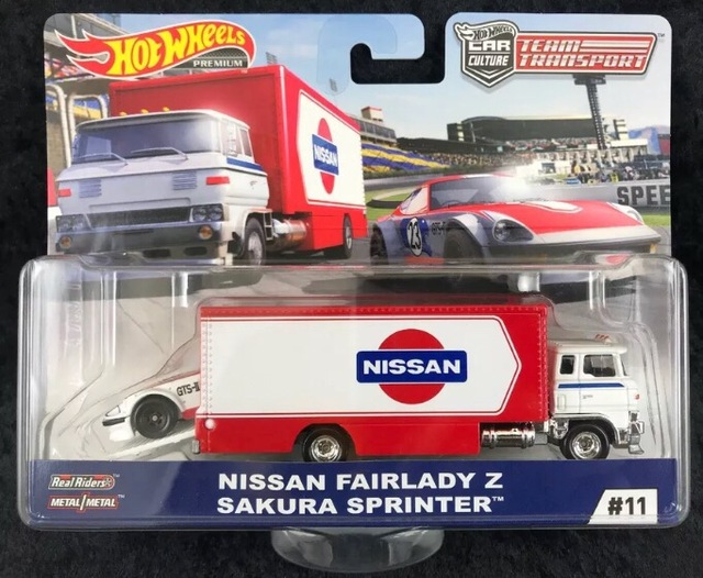 Hot Wheels Premium Team Transport Modeliukas Sakura Sprinter & Nissan Fairlady Z *Nissan*
