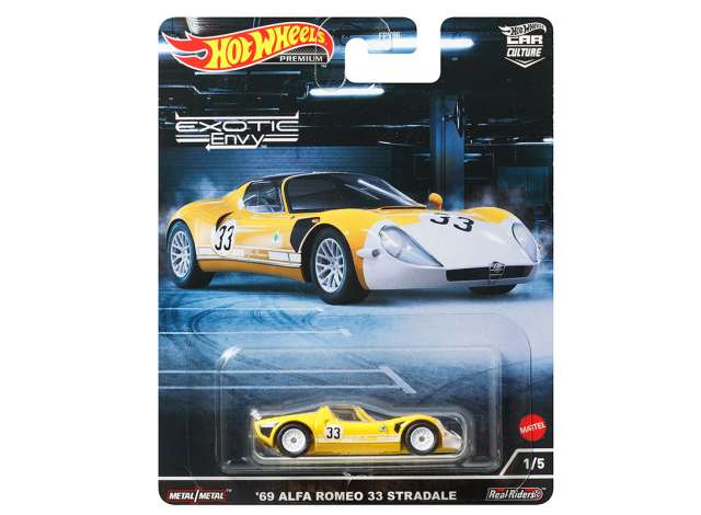 Hot Wheels Premium Modeliukas Alfa Romeo 33 Stradale (yra sandėlyje)