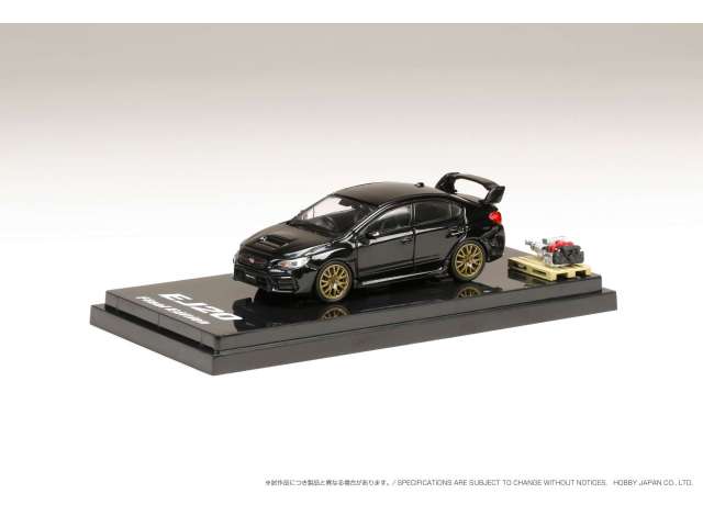 PRE-ORD3R Hobby Japan Modeliukas 2018 Subaru WRX STi EJ20 Final Edition Full Packakge Engine Display Model, crystal black silica