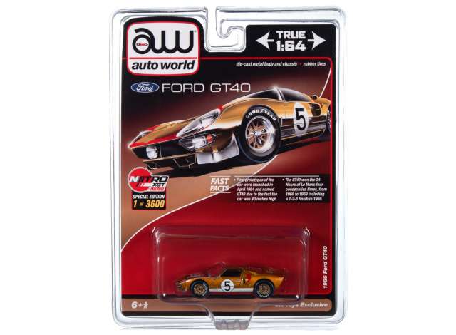PRE-ORD3R Auto World Modeliukas 1966 Ford GT40 #5, gold