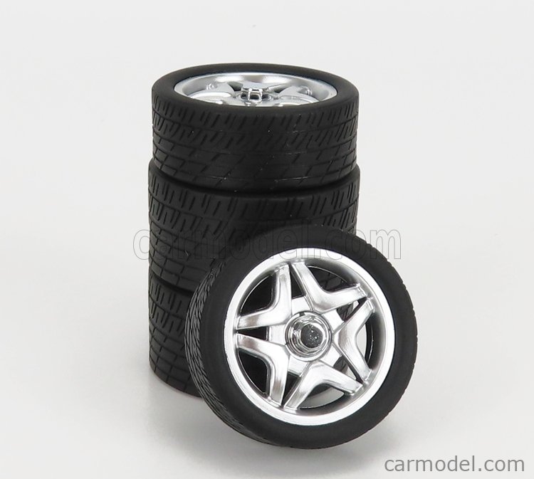 PRE-ORD3R KK Scale Ratų komplektas 1/18 Ferrari F50 rims & tires set of 4