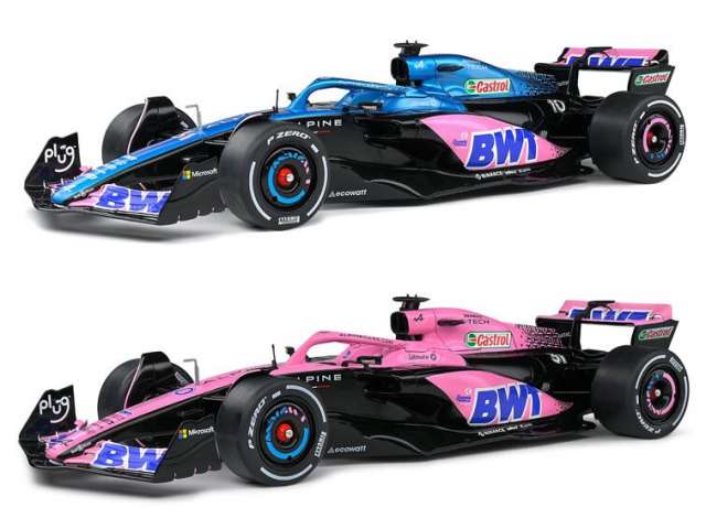 PRE-ORD3R Solido Modeliukas 1/18 2023 Alpine A523 launch livery 2 st., Formule 1, pink/blue