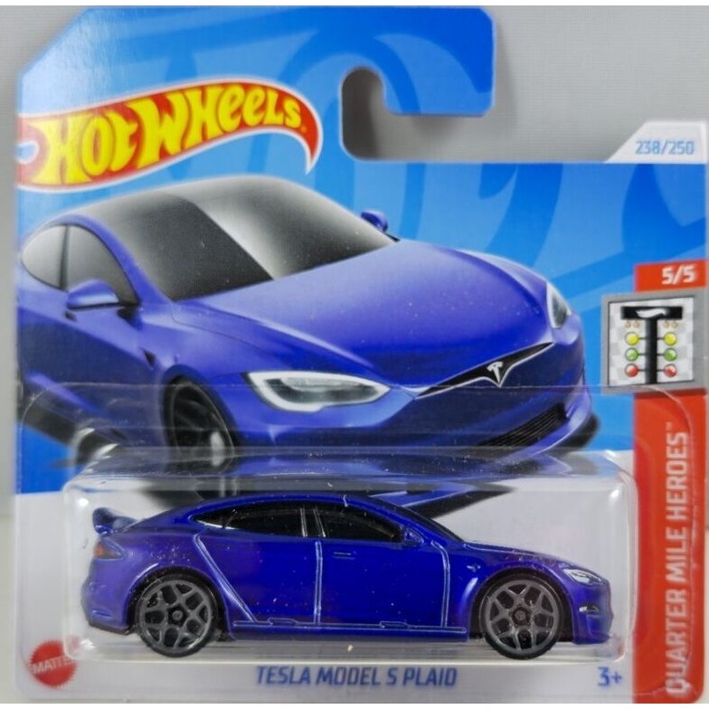 Hot Wheels Mainline Modeliukas Tesla Model S Plaid Blue