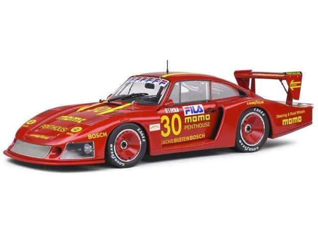 Solido Modeliukas 1/18 1981 Porsche 935 Mobydick #30 Moretti 24h Le Mans, red