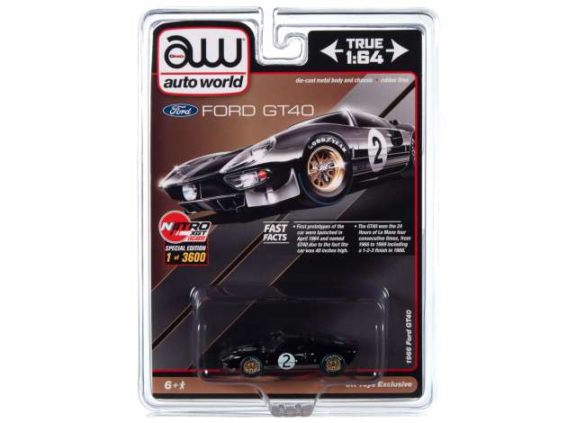 PRE-ORD3R Auto World Modeliukas 1966 Ford GT40 #2, black