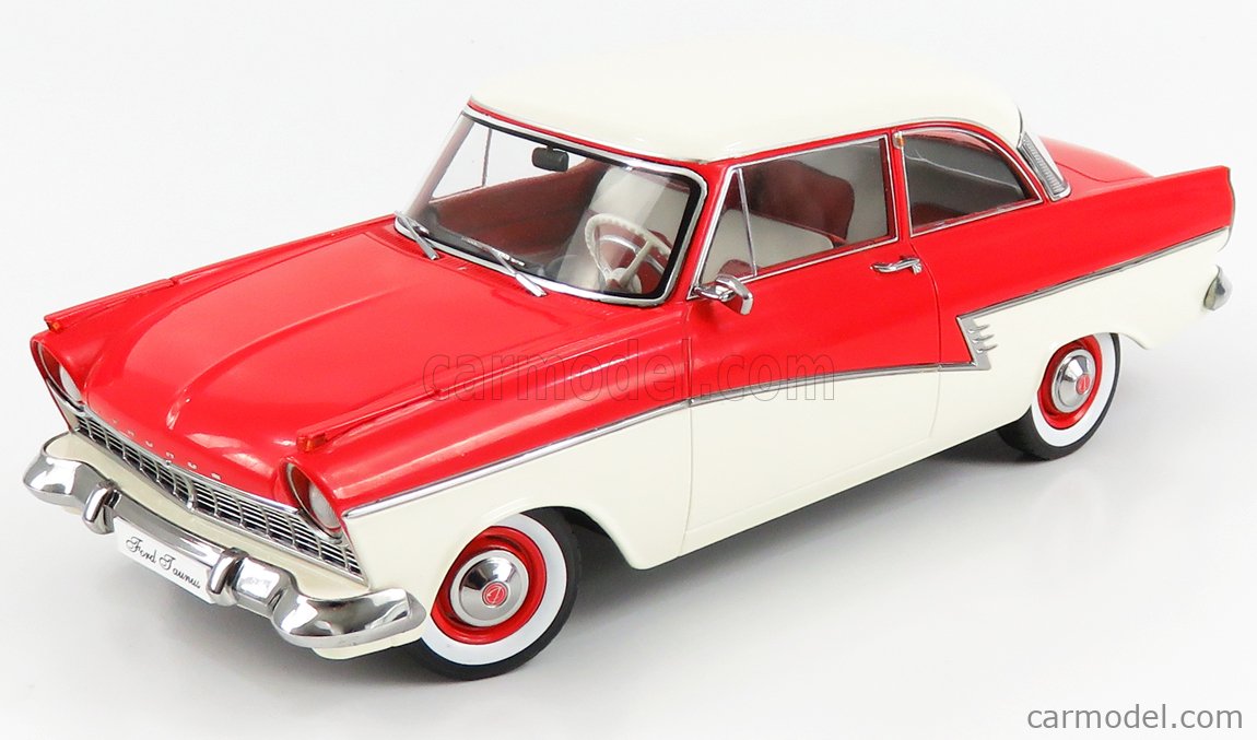 PRE-ORD3R KK Scale Modeliukas 1957 Ford Taunus 17M P2, red/white