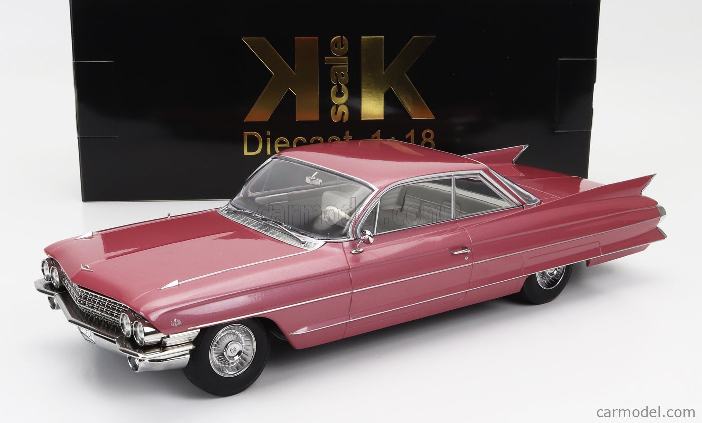 PRE-ORD3R KK Scale Modeliukas 1/18 1961 Cadillac Series 62 Coupe DeVille, pink metallic