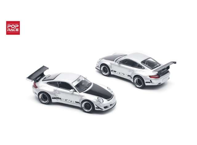 Pop Race Modeliukas 1/64 Porsche RWB 997, silver (yra Sandėlyje)