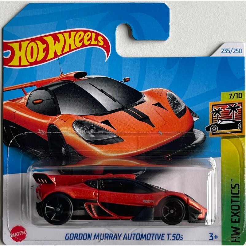 Hot Wheels Mainline Modeliukas Gordon Murray Automotive T.50s Orange (yra Sandėlyje)