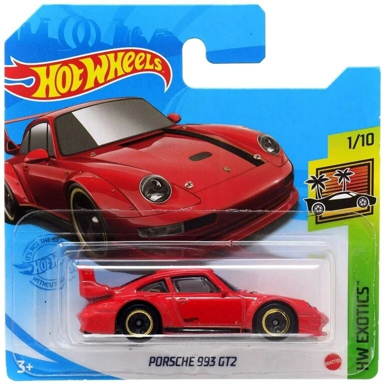 KORTELĖ 8/10 Hot Wheels Mainline Modeliukas Porsche 993 GT2 red short card (yra Sandėlyje)