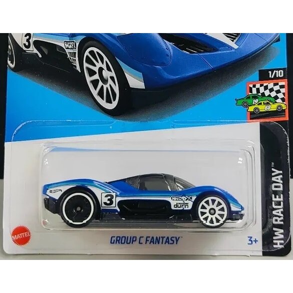 Hot Wheels 2024 Case D Mainline Modeliukas Group C Fantasy blue short card