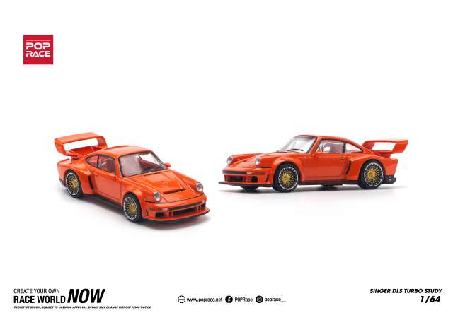 PRE-ORD3R Pop Race Modeliukas 1/64 Singer DLS Turbo (Track), orange