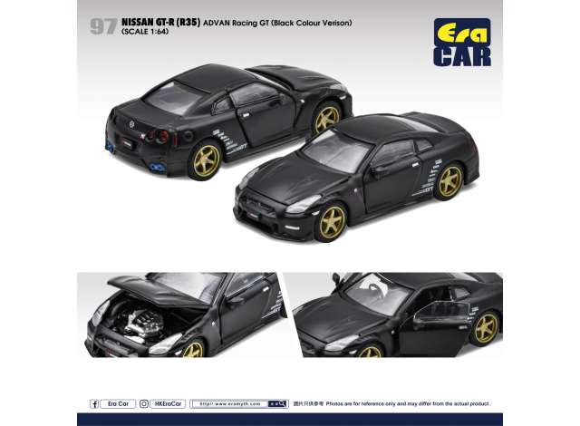 Era Car Modeliukas 2020 Nissan GT-R ADVAN Racing GT (black Colour Version), black (yra sandėlyje)
