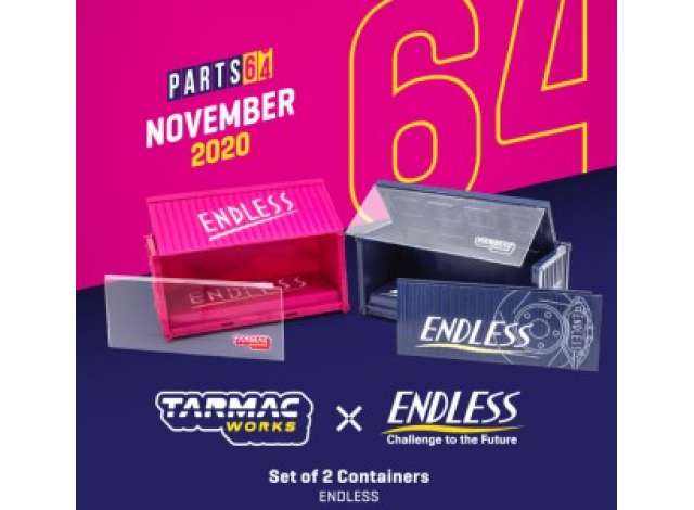 PRE-ORD3R Tarmac Modeliukas 1/64 Set of 2 Containers *Endless*, pink/blue