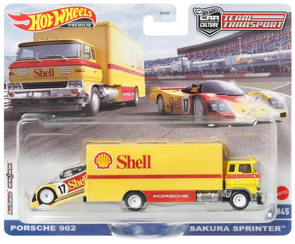Hot Wheels Premium Team Transport Modeliukas Sakura Sprinter & Porsche 962 *Shell*