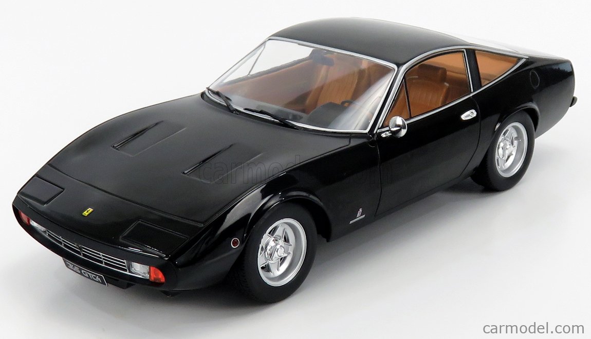 PRE-ORD3R KK Scale Modeliukas 1971 Ferrari 365 GTC 4, black with brown interieur