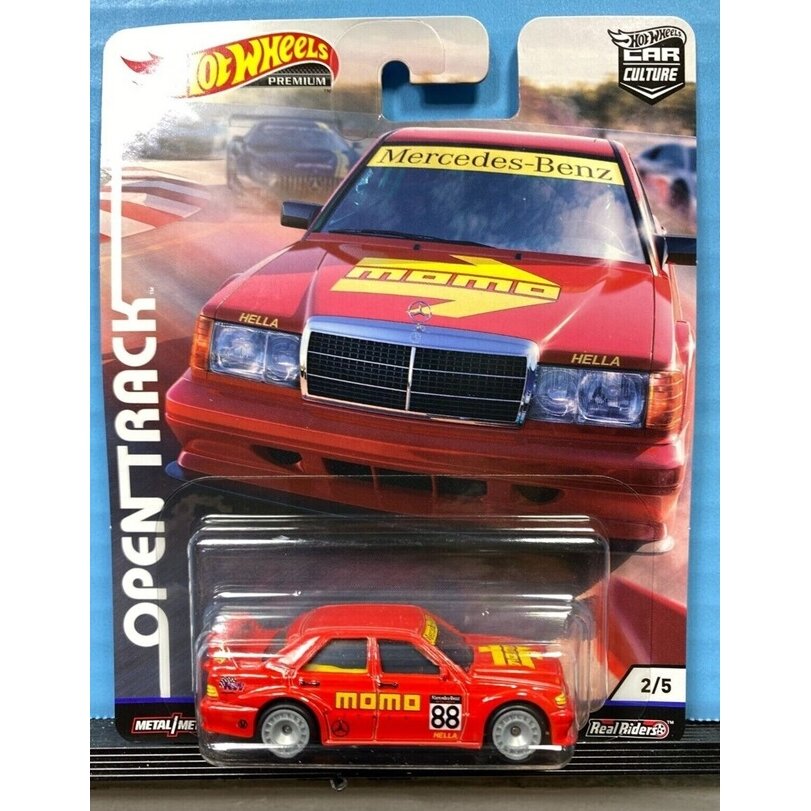 Hot Wheels Premium Open Track Modeliukas Mercedes Benz 190E 2,5-1,6 red